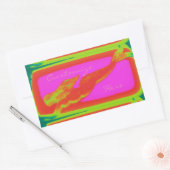 Sticker Rectangulaire rose mermaid (Enveloppe)