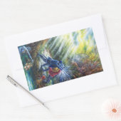 Sticker Rectangulaire ROSE OUBLIÉ combattant les chevaliers, l'argent et (Enveloppe)