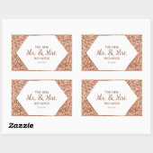 Sticker Rectangulaire Rose Parties scintillant Or Confetti Glam Le Nouve (Feuille)