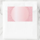 Sticker Rectangulaire Rose personnalisé Parties scintillant or blanc Mod (Sac)