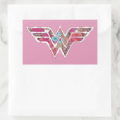 Sticker Rectangulaire Rose rose WW (Sac)