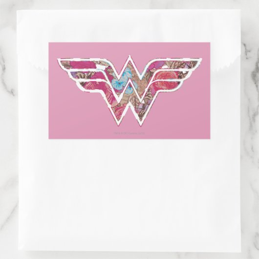 Sticker Rectangulaire Rose rose WW (Sac)