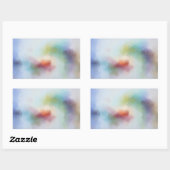 Sticker Rectangulaire Rose Rouge Jaune Orange Bleu Vert Personnalisé (Feuille)