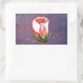 Sticker Rectangulaire Rose unique (Sac)