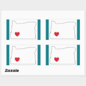 Sticker Rectangulaire Roseburg Strong Oregon (Feuille)