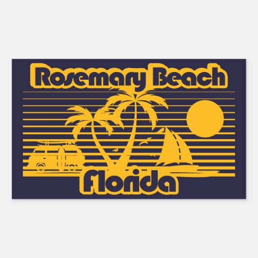 Sticker Rectangulaire Rosemary Beach Floride (Devant)