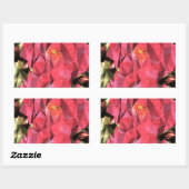 Sticker Rectangulaire Roses Abstraits cubes (Feuille)
