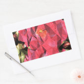 Sticker Rectangulaire Roses Abstraits cubes (Enveloppe)