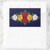 Sticker Rectangulaire Roses de canal (Sac)