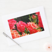 Sticker Rectangulaire Roses de corail romantique (Enveloppe)