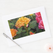 Sticker Rectangulaire Roses miniatures colorées (Enveloppe)