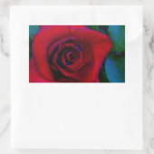 Sticker Rectangulaire Roses rouges aux tons bleus (Sac)