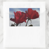 Sticker Rectangulaire Roses rouges contre un ciel bleu vif (Sac)