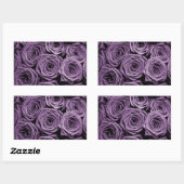 Sticker Rectangulaire Roses violets (Feuille)