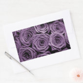 Sticker Rectangulaire Roses violets (Enveloppe)