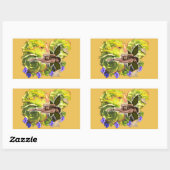 Sticker Rectangulaire Rosette Succulent visiteurs (Feuille)