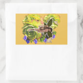 Sticker Rectangulaire Rosette Succulent visiteurs (Sac)