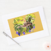 Sticker Rectangulaire Rosette Succulent visiteurs (Enveloppe)