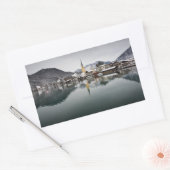 Sticker Rectangulaire Rottach-Egern au Tegernsee, Bavière en hiver (Enveloppe)