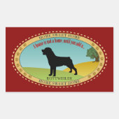 Sticker Rectangulaire Rottweiler (Devant)