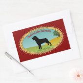 Sticker Rectangulaire Rottweiler (Enveloppe)