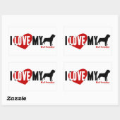 Sticker Rectangulaire Rottweiler (Feuille)