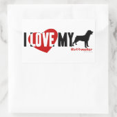 Sticker Rectangulaire Rottweiler (Sac)