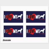 Sticker Rectangulaire Rottweiler (Feuille)