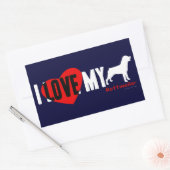 Sticker Rectangulaire Rottweiler (Enveloppe)