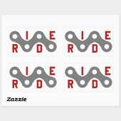 Sticker Rectangulaire Roue (chaîne) (Feuille)
