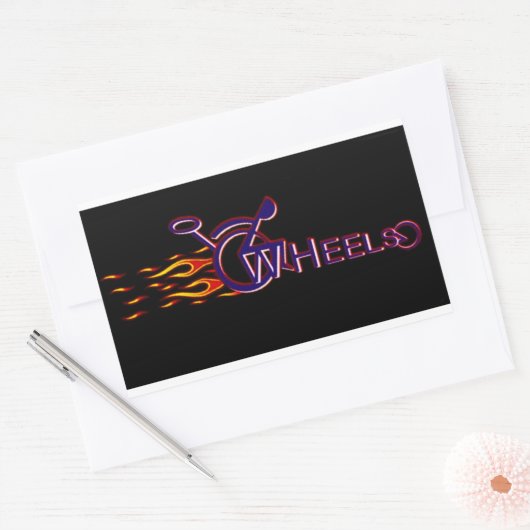 Sticker Rectangulaire Roues (Enveloppe)