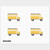 Sticker Rectangulaire Roues En Bus (Feuille)