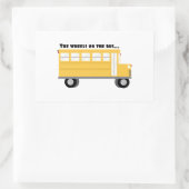 Sticker Rectangulaire Roues En Bus (Sac)