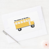 Sticker Rectangulaire Roues En Bus (Enveloppe)