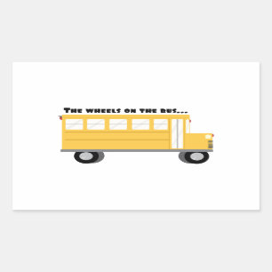 Sticker Rectangulaire Roues En Bus