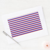 Sticker Rectangulaire Rouge, Blanc et Bleu. (Enveloppe)