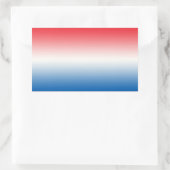 Sticker Rectangulaire Rouge blanc et bleu Ombre (Sac)