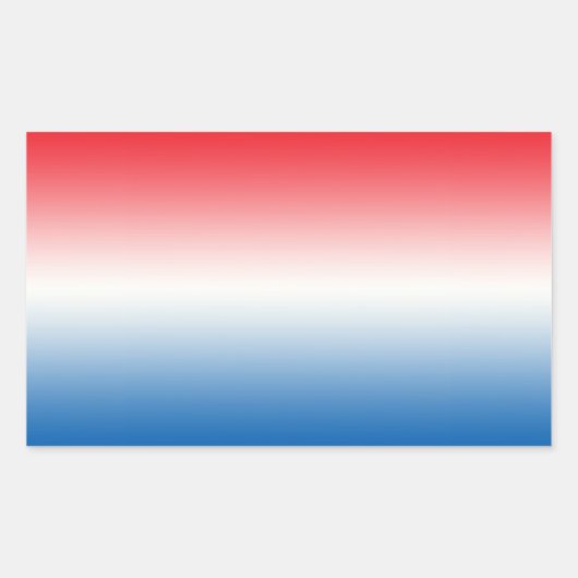 Sticker Rectangulaire Rouge blanc et bleu Ombre (Devant)