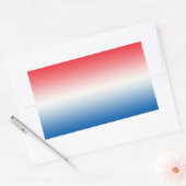 Sticker Rectangulaire Rouge blanc et bleu Ombre (Enveloppe)