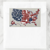 Sticker Rectangulaire rouge bleu états-unis (Sac)