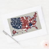 Sticker Rectangulaire rouge bleu états-unis (Enveloppe)