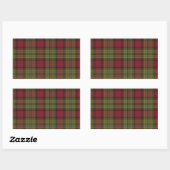 Sticker Rectangulaire Rouge et vert plaid (Feuille)