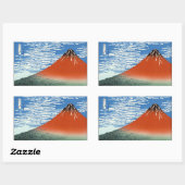 Sticker Rectangulaire Rouge Fuji matin clair vent sud (Feuille)