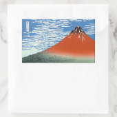 Sticker Rectangulaire Rouge Fuji matin clair vent sud (Sac)