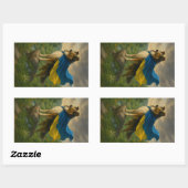 Sticker Rectangulaire Rough Collie Hero (Feuille)