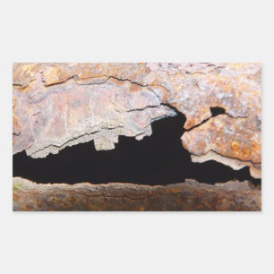 Sticker Rectangulaire Rouille texturée