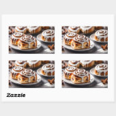 Sticker Rectangulaire Rouleau de cannelle (Feuille)
