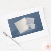 Sticker Rectangulaire Roulement des carrés Fibonacci (Enveloppe)