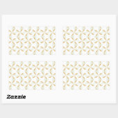 Sticker Rectangulaire Roulettes en argent et en or (Feuille)