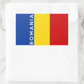 Sticker Rectangulaire roumanie pays symbole nom (Sac)